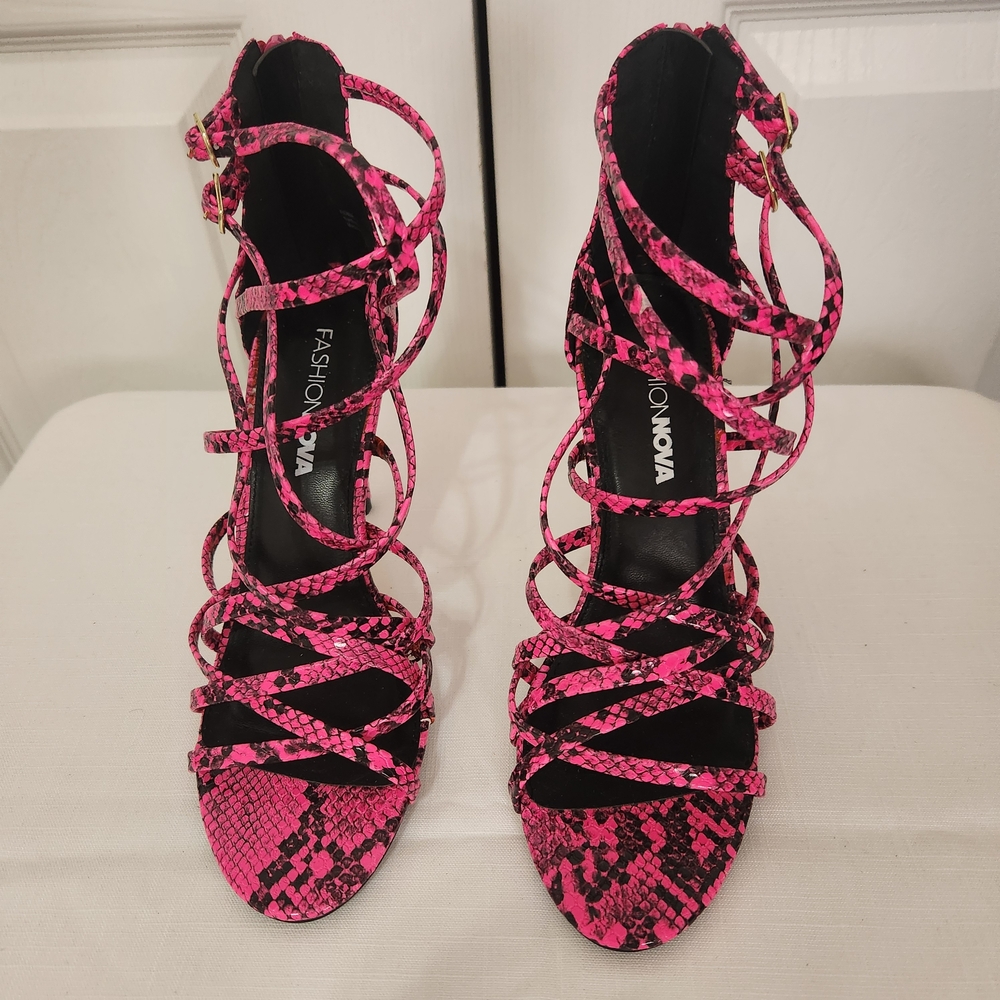 Pink Strappy Heels